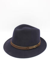Hologramme Paris Palarie Fedora impermeabila din lână 100%- Hologramme Paris, Art 020-Bleumarin (Art 020-Marine)