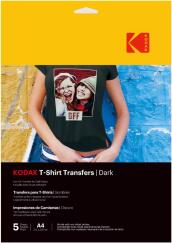 Kodak pólóra vasalható hőtranszfer fotópapír, sötét színű pólókhoz, A4, 5db (KO-3510553) (KO-3510553) - primanet