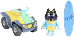Moose Figurina Moose Toys Ltd. Bluey Beach Quad - Bandit pe ATV Varsta 3 Ani+ Multicolor (17549) Figurina