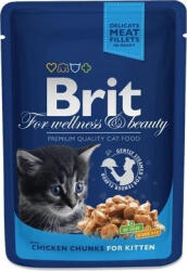  Brit Premium Cat Pouches Chicken Chunks For Kitten 12x100 g