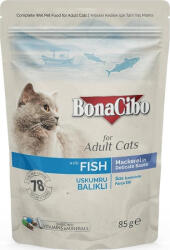 BonaCibo Pouch - Wet Adult Cat Food - Mackarel 12x85 g