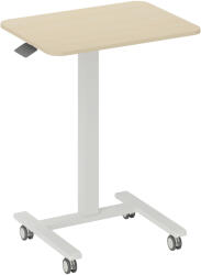 Vinsetto Birou în picioare, masă pentru laptop, reglabil pe înălțime, 4 roți, 65 cm x 48 cm x 108 cm, Galben | Aosom Romania (838-428V00YL)