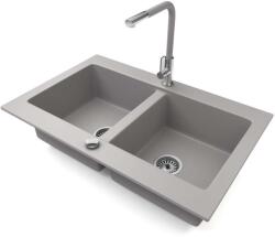 NERO Verso - Gránit Mosogatótálca - 75 cm - Szürke