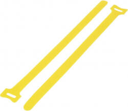 TRU COMPONENTS Tépőzár kábelkötegelő Kötegeléshez Bolyhos és horgos fél (H x Sz) 180 mm x 12 mm Sárga 20 db (TC-12355424) (TC-12355424) - aqua