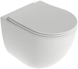 RAVAK Chrome vas wc cu capac soft-close agăţat fără margine cu spălare turbionară alb lucios X03121 (X03121)