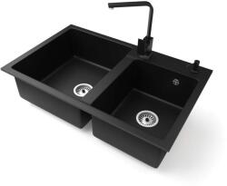 NERO Palazzo - Dupla Gránit Mosogató - 80cm - pepita - 72 790 Ft