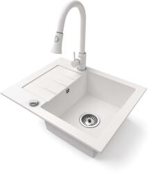 NERO Monza - Gránit Mosogatótálca - 57cm - Fehér