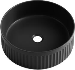 INVENA GLAMOUR 36 cm pultra ültethető mosdó, matt fekete CE-63-005-W (CE-63-005-W)