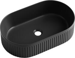 INVENA GLAMOUR 50x32 cm pultra ültethető mosdó, matt fekete CE-63-W05-L (CE-63-W05-L)