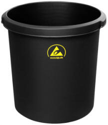 BJZ ESD Papírkosár 18 l (O x Ma) 31 cm x 32 cm Műanyag Fekete 1 db (A-34062) (A-34062)