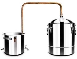 Perfect Home Cazan Cupru-Inox pentru Fiert Tuica, Perfect Home, 50 l (MRK-13301) Ceaun