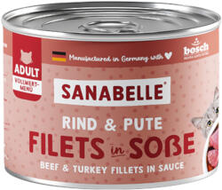 Bosch 24x180g Sanabelle hús szószban Marha & pulyka nedves macskatáp