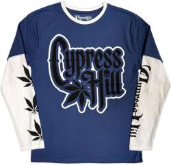 Cypress Hill Leaf & Logo (Sleeve Print) Denim Blue & White 2XL Ing (CYPLLST10MDW05)