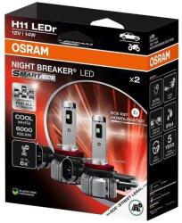 OSRAM 2 db-os szett: NIGHT BREAKER SMART H11 LED autóizzó PGJ19-2/14W/12V 6000K - Osram 64211DWNBSM-ECE-2HB (OA0049)