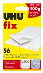 Uhu Pătrate adezive, față-verso, 56 buc, UHU "Fix", albe, 56 buc