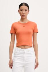 HUGO crop top damesc cu bumbac Delanor PPYH-TSD0TT_22A (50512000)