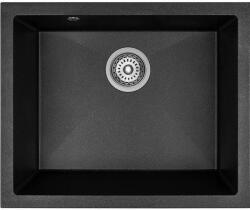 Laveo SBI_710U - LAVEO IBIZA U 560X460 gránit mosogató szemcsés fekete (SBI_710U)