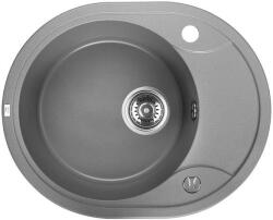Laveo SBD_583T - LAVEO DAFNE MINI egymedencés mini csepptálcás gránit mosogató 580x470 dugókiemelővel szürke (SBD_583T)