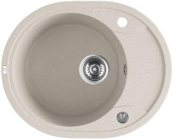 Laveo SBD_483T - LAVEO DAFNE MINI egymedencés mini cseptálcás gránit mosogató 580x470 dugókiemelővel bézs (SBD_483T)