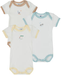 Petit Bateau Body pentru copii 3 BODIES US MC Petit Bateau Alb 6 luni