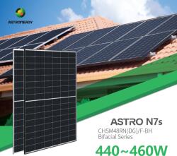  Panou Fotovoltaic Monocristalin ASTRONERGY ASTRO N7s CHSM48RN(DG)/F-BH Bifacial, N-type TOPCon 4.0, 455W, 22.3% Module Efficienc (PVM-CHSM48RN(DG)/F-BH-455)