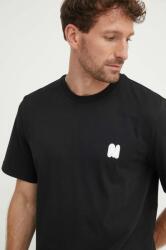 MSGM pamut póló - fekete L - answear - 33 990 Ft