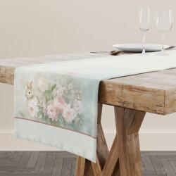 Lenjerii Deosebite Napron decorativ 40x150 cm bumbac 100%, Romeo cu bujori roz Fata de masa
