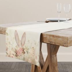 Lenjerii Deosebite Napron decorativ 40x200 cm bumbac 100%, Elon floral pastel Fata de masa