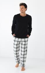 Sensis Pizsama Sensis Charles hosszú ujjú M-XL férfi L fekete-kockás (MD_99448)