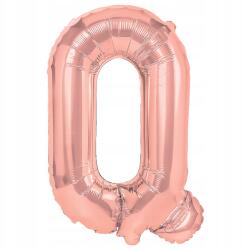 PartyPal Fólia lufi Q betű rózsaszín arany rose gold 40cm Felirat Betű Név