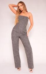 Prettylittlething Sötétszürke Nyitott Vállú Overál Öko Prettylittlething 38