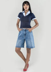 Nina Carter Blugi scurti albastri wide leg P617-5 M7 (P617-5MEDIUMBLUE-34)
