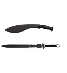 DEPOX Set sabie si maceta de vanatoare, DEPOX®, Kukri Black, 44 cm, husa inclusa (0759)
