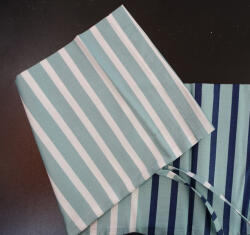 Billerbeck Elegante hengerpárna huzat, 40x15 cm, Zöld csíkos (12)