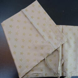 Billerbeck Elegante hengerpárna huzat, 40x15 cm, Barna csillagos (22)