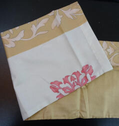 Billerbeck Elegante hengerpárna huzat, 40x15 cm, Bézs virágos (19)
