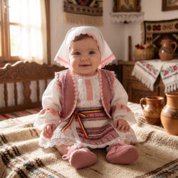 Ie Traditionala Costum Traditional Fetite 0-12 luni Sophie 2