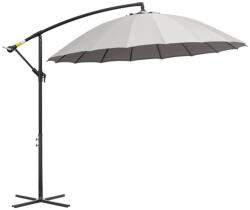 Art Umbrela gradina/terasa, articulatie tip banana, cu manivela, gri, 296 cm (AR087732)
