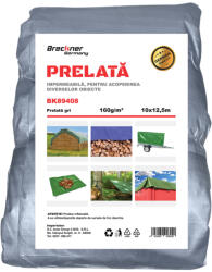 Breckner Germany Prelata impermeabila gri 10x12, 5 m, 160 g/mp, cu ochiuri Breckner (BK89408)