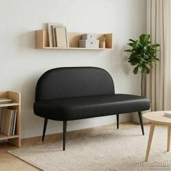 vidaXL Banca tapitata cu spatar Negru 110 x 60 x 76 cm GartenMobel Dekor (42040805)