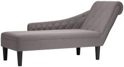 vidaXL Sezlong cu perna si cotiera dreapta, gri taupe, textil GartenMobel Dekor (4009768)