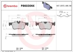 BREMBO set placute frana, frana disc BREMBO XTRA LINE - Ceramic P86030NX (P86030NX)