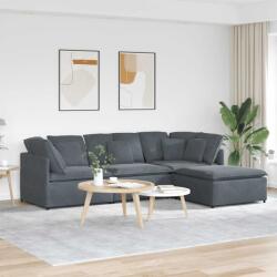 vidaXL Canapea modulara cu taburet si perne catifea gri închis GartenMobel Dekor (3321310) Canapea