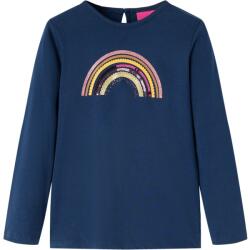 vidaXL Tricou pentru copii cu maneci lungi, bleumarin, 104 GartenMobel Dekor (14285)