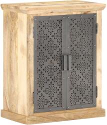 vidaXL Dulap cu usi din otel, 60 x 35 x 75 cm, lemn masiv de mango GartenMobel Dekor (289094) Comoda