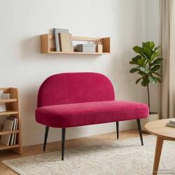 vidaXL Banca tapitata cu spatar bordo 110 x 60 x 76 cm Catifea GartenMobel Dekor (42040790)