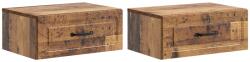 vidaXL Dulap de noapte suspendat 2 pcs Lemn vechi 49 x 34, 5 x 20 cm GartenMobel Dekor (899312)