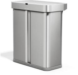 simplehuman Dual Sensor érintésmentes hulladékgyűjtő (34/24) hangvezérléssel 58 l, rozsdamentes acél