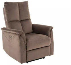 SIGNAL MEBLE Neptun Velvet Elektromos Relax Fotel Cappuccino Bársony (SIG-NEPTUNVCA) - pepita