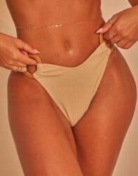 Prettylittlething Bézs Fodros Bikinialsó Dekoratív Kerekekkel Prettylittlething 36